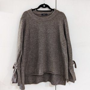ZARA Oversized Knit Sweater - Brown heather S